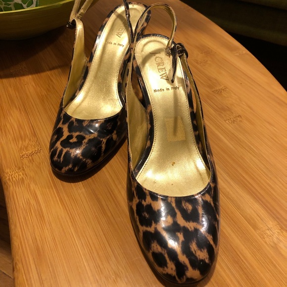 J.Crew Patent Leather Leopard Print Heels  8 1/2 - Picture 4 of 14